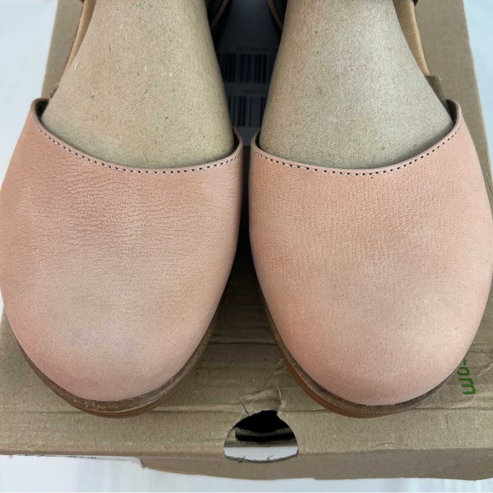 El Naturalista Peach Leather Cork Wedge Sandals Size 42 or US 11 - Picture 9 of 15